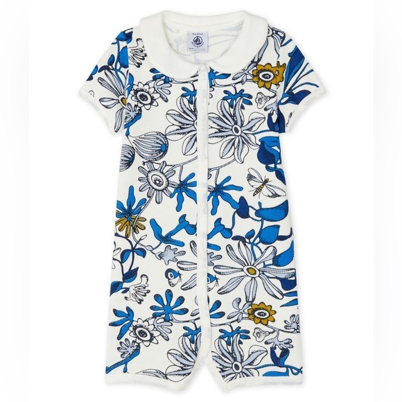 Petit Bateau Other - NWT PETIT BATEAU girls printed Floral Baby Romper shortie size 24m